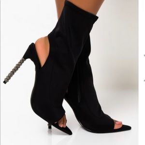 Azalea Wang stiletto bootie 8.5 black